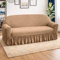 Butterfly Fabric Stretchable Sofa Cover - Beige