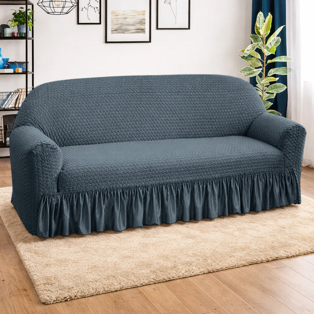 Butterfly Fabric Stretchable Sofa Cover - Grey