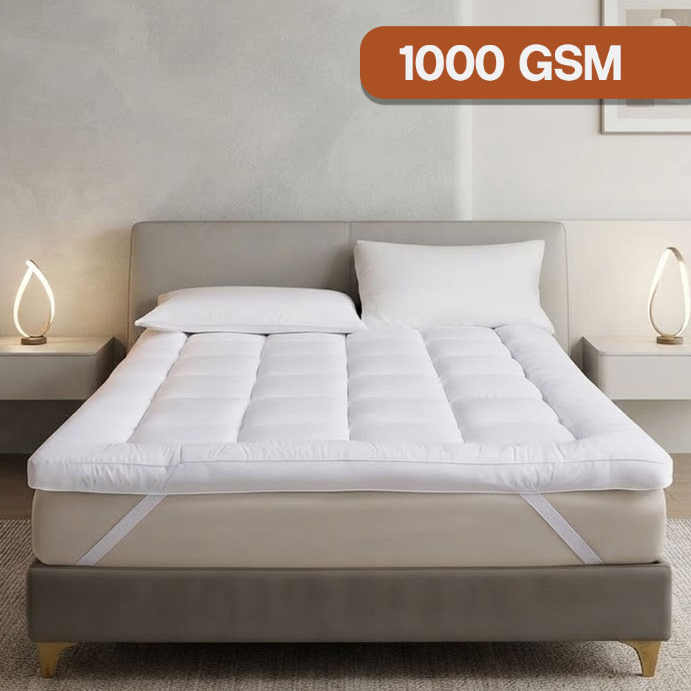 Premium Mattress Topper 1000 GSM, 4 Inches Thick