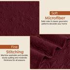 3Pcs King Size Bed Spread with Pillow Covers - Burgundy