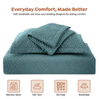 3Pcs King Size Bed Spread with Pillow Covers - Zinc