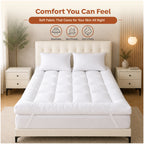 Premium Mattress Topper 1200 GSM, 4 Inches Thick Cloudy
