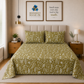 King Size Cotton Bed Sheet with Pillow Covers - DS 100112
