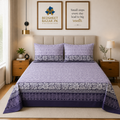 King Size Cotton Bed Sheet with Pillow Covers - DS 10011