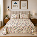 King Size Cotton Bed Sheet with Pillow Covers - DS 10018