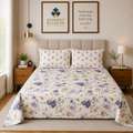King Size Cotton Bed Sheet with Pillow Covers - DS 10017