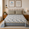 King Size Cotton Bed Sheet with Pillow Covers - DS 10013