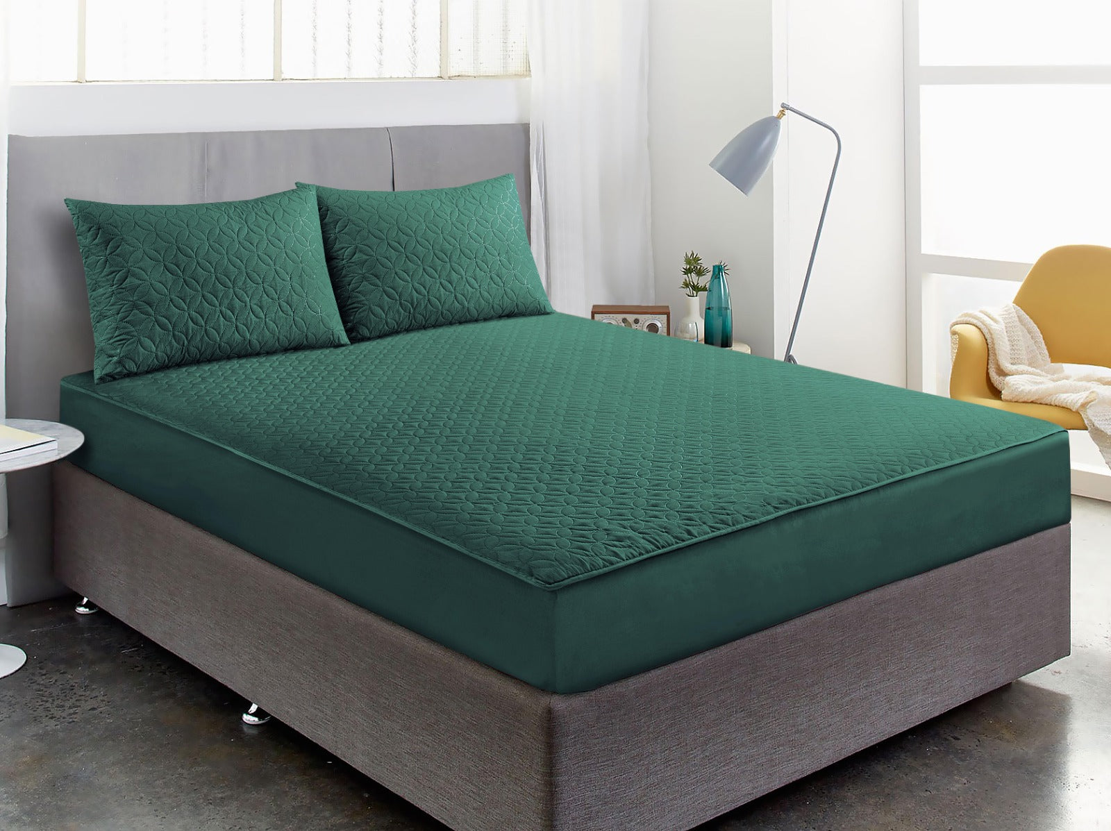 Waterproof Mattress Protector King Size - Emerald
